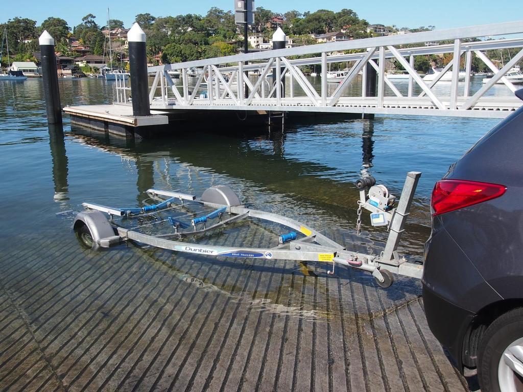 When backing your trailor down the ramp work out before you get there how deep you need to put it in the water © Gary Brown